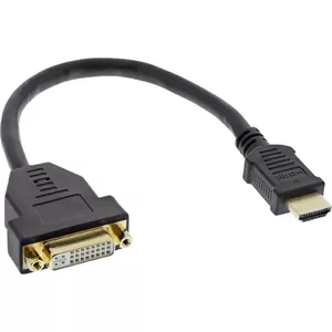 Адаптер InLine HDMI-DVI HDMI A male / DVI female 0.2m