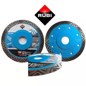 Diamond Cutting Disc RUBI 115 x 1.4 x 22.23 mm — dry/wet cutting, tile and masonry