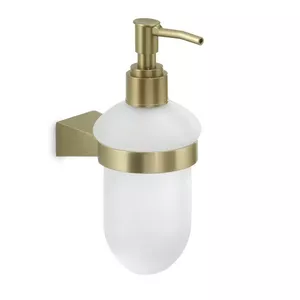 Soap dispenser Sourcing TONALE SOAP DISPENSER MATT GOLD — wall or countertop liquid soap pump, metal finish