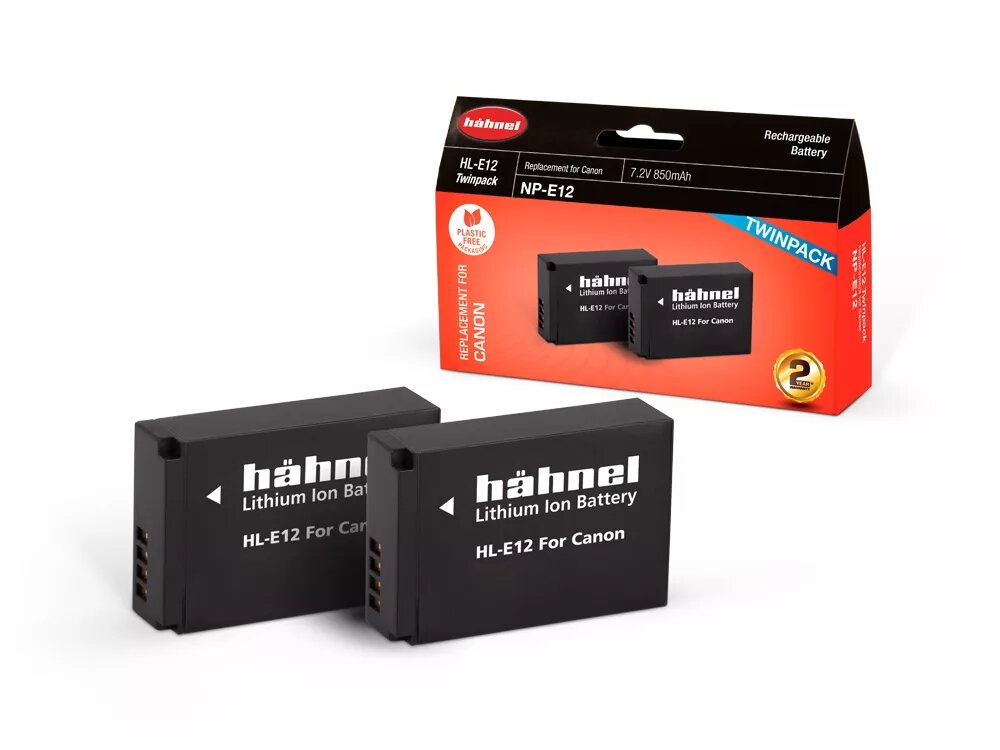 Akumulators Hahnel HL-E12 Twin pack LP-E12