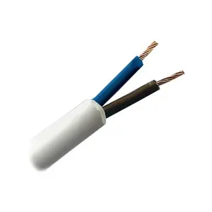 Электрический кабель electro base OMY 2x1 W — 2 жилы 1 мм², для внутренней проводки, белая медная жила