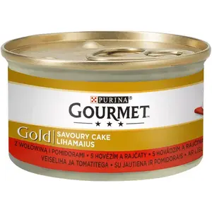 Влажный корм для взрослых кошек Gourmet, говядина и томат, 85 г