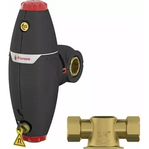 Gaisa un netīrumu separators Meibes XStream Vent-Clean DN25 (G1F) — hidrauliskais separators apkurei un dzesēšanai