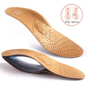 Orthopedic Leather Insoles DANWA DW-1002 for Flat Feet, Supportive Design, Comfortable Cushioning