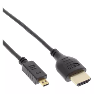 HDMI kabelis InLine 17501D 1m Melns/Zelts