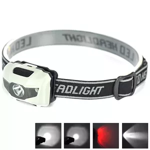 Galvas lukturis BORUiT RJ-LW601 — LED balts, viegls, ūdensizturīgs