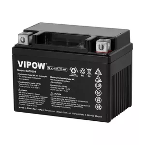 Motocikla akumulators VIPOW 12V 3Ah CSB-123/BAT0504 maksimālais starta strāva 45A