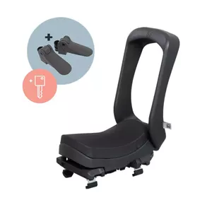 Bērnu velosēdeklis Urban Iki IKI Junior boot seat melns/melns ar atslēgas slēdzeni