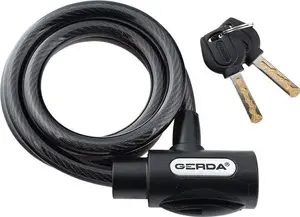 Door lock GERDA Flex 1200/8v black — mortise lock, 8-lever mechanism, black finish