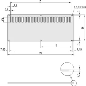 SCHROFF Rear Panel 4U 84HP Perf. (model 30849030) for 19" rack mounting