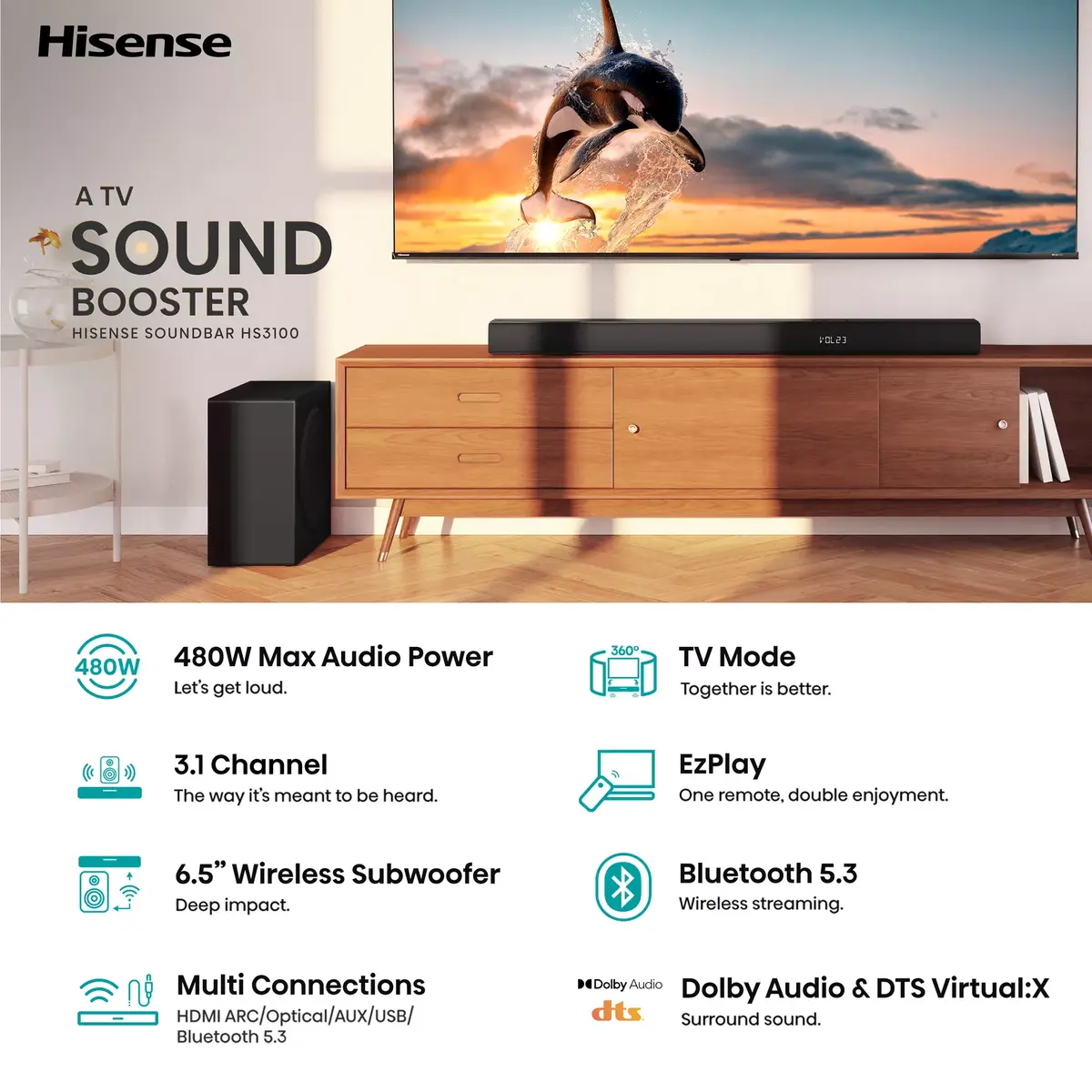 Skaļruņu sistēma Hisense HS3100, HS3100 Photo 3