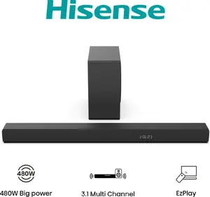Hisense HS3100 Soundbar 3.1 Channels 480 W Black Wireless Subwoofer Bluetooth