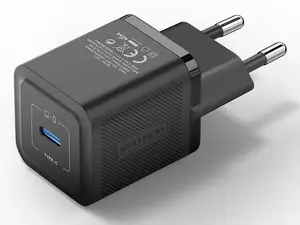Vention indoor AC mobile device charger FEPB0-EU, 20W USB-C, black
