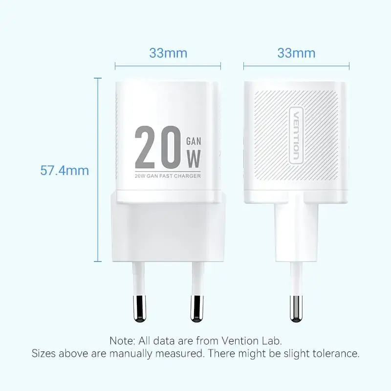 Vention FEPW0-EU 20 Вт USB‑C зарядное Photo 2