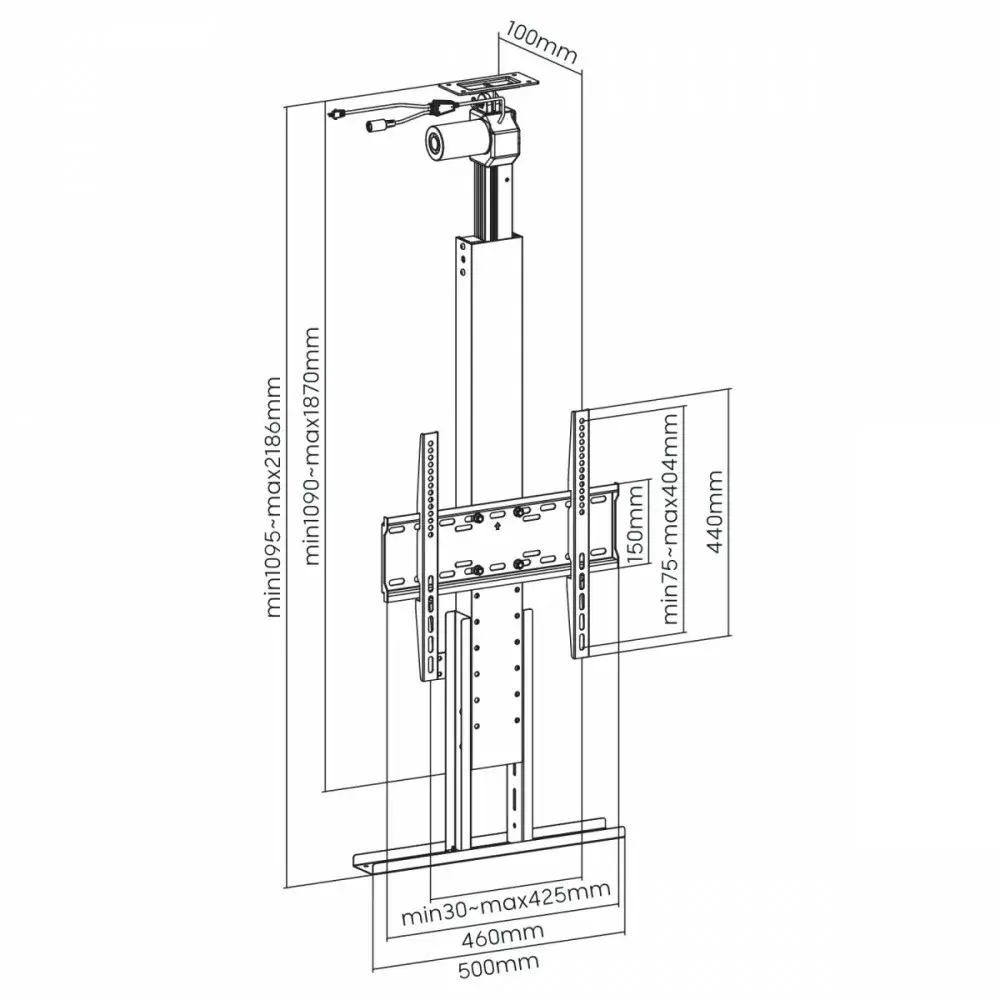 Ceiling TV Mount MACLEAN MC-976 32"–55" Photo 2