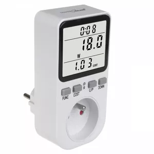 Энергомера Wattmeter GreenBlue GB364 E — 220–240V AC, 50Hz, макс. 16A, IP20, встроенная батарея