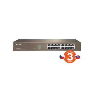 Ethernet Gigabit Switch TENDA TEG1016D 16-port rackmount, fanless, surge protection