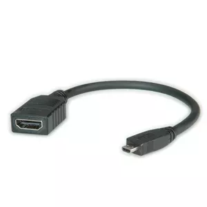 Value HDMI - Micro HDMI 0.15 m HDMI kabelis 0,15 m HDMI Type A (Standard) HDMI Type D (Micro) Melns