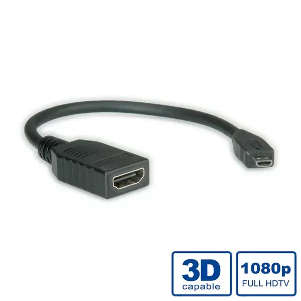 HDMI augstas ātruma kabelis + Ethernet VALUE 0.15m Photo 2
