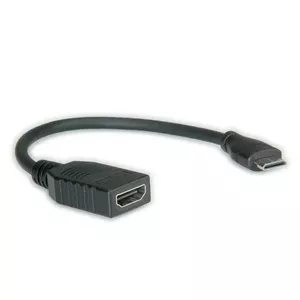 Value HDMI - Mini HDMI 0.15 m HDMI kabelis 0,15 m HDMI Type A (Standard) HDMI Type C (Mini) Melns