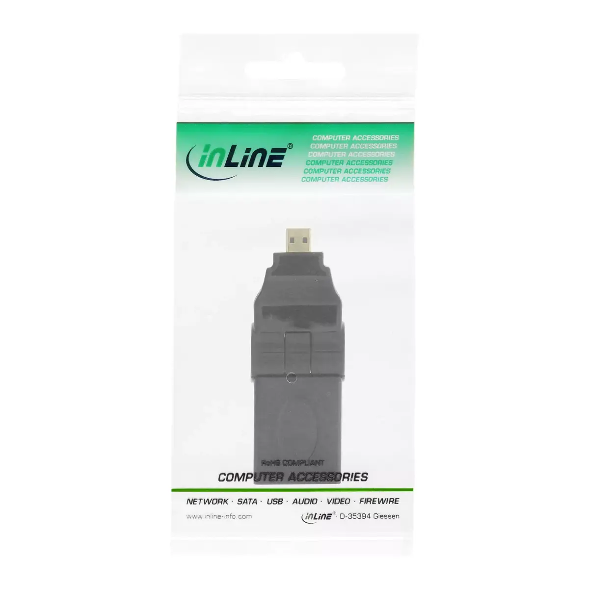 HDMI adapteris Type A female / D male InLine 17690L Photo 4