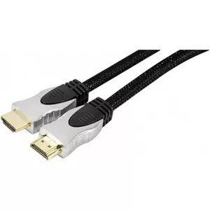 Tecline HDMI M/M 2m HDMI kabelis HDMI Type A (Standard) Melns, Sudrabs