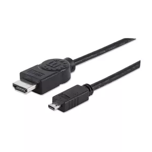 Manhattan 324427 HDMI kabelis 2 m HDMI Type A (Standard) HDMI Type D (Micro) Melns