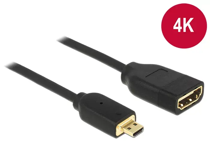 HDMI kabelis DeLOCK 0.2m HDMI-A/HDMI Micro-D Photo 2