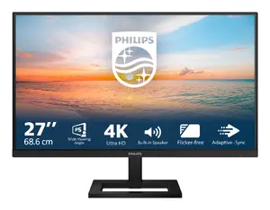 Philips 1000 series 27E1N1800AE/00 27 collu 4K Ultra HD IPS LED datora monitors ar 3840 x 2160 pikseļu izšķirtspēju, iebūvētiem skaļruņiem un augstuma regulēšanu