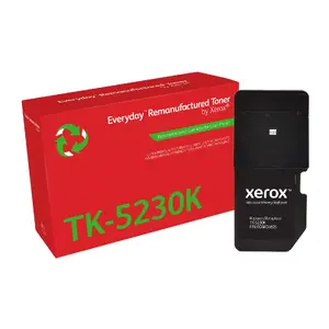 Xerox atjaunotā melnā tonera kasetne Kyocera TK-5230K printeriem, 2600 lappuses