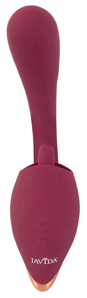 Вибратор Javida Silicone Purple — двойная стимуляция 20,6 см Photo 6