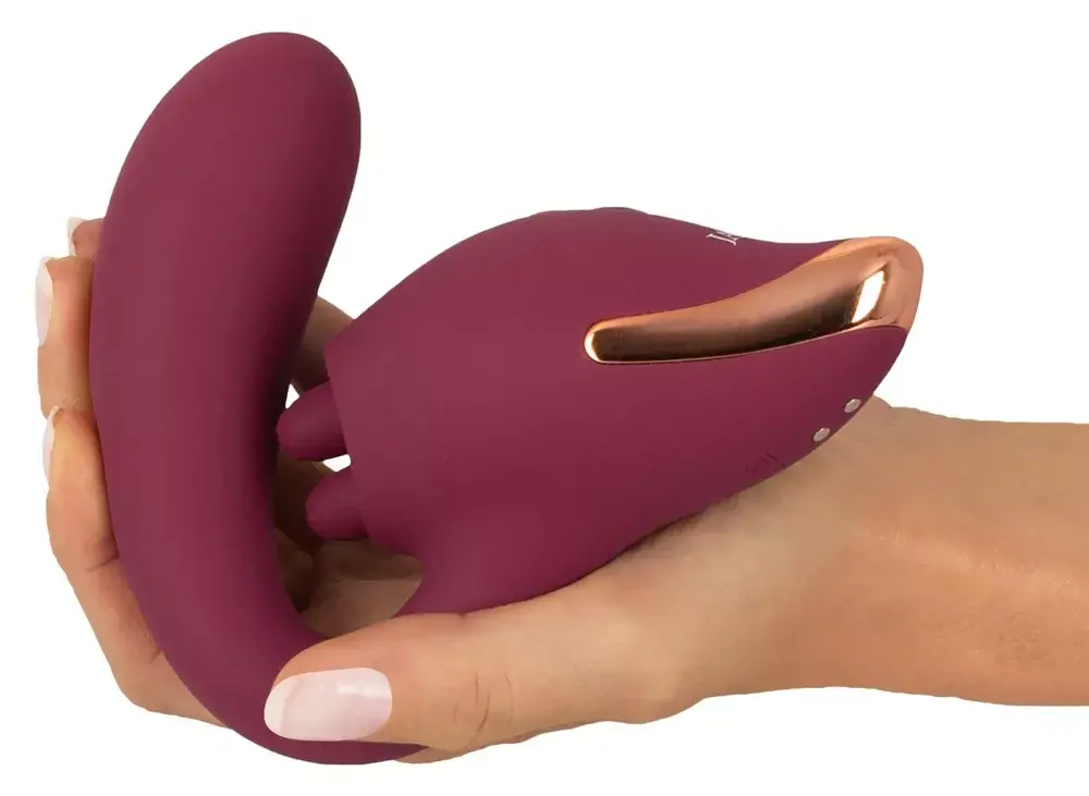 Вибратор Javida Silicone Purple — двойная стимуляция 20,6 см Photo 9