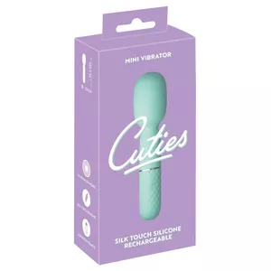 Mini silicone vibrator Cuties 5th Generation — green, rechargeable, 10 modes, 13.4 cm (insertion 9.1 cm), Ø 3.3 cm