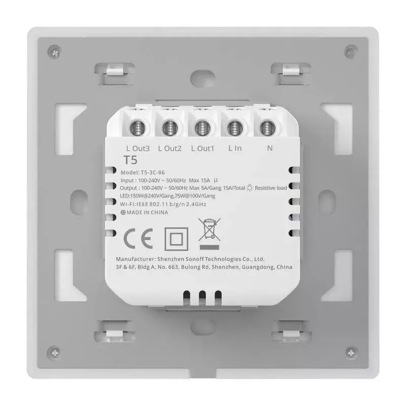 Sonoff T5 4C Wall Smart WiFi Touch Switch Photo 3