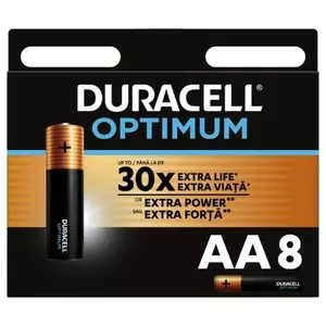 Alkaline batteries Duracell OPTIMUM AA pack of 8 (MPN 400-08475)