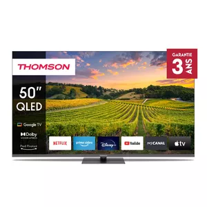Телевизор THOMSON 50QG5C14 50" QLED 4K Ultra HD (3840×2160), Google TV, Wi‑Fi, серый
