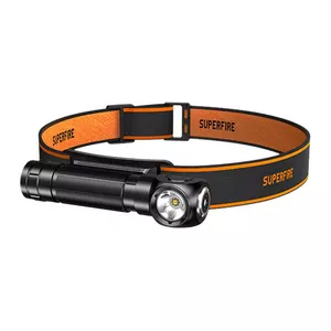 Luktura lampa Superfire TH04 600 lm USB-C — uzlādējama brīvroku gaisma