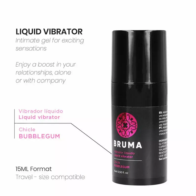 Liquid Vibrator BRUMA ULTRA Sliding Bubblegum 15 ml Photo 2