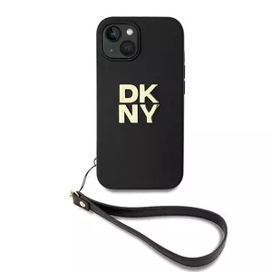 Чехол-кейс DKNY DKHCP15MPBSWSK для iPhone 15 Plus 6.7 дюйма, чёрный с ремешком на руку