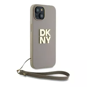 Wrist strap phone case DKNY DKHCP15SPBSWSE PU leather beige for smartphone