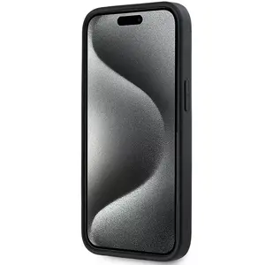 Чехол Hardcase DKNY DKHCP15M3DRPWK для iPhone 15 Plus / 14 Plus 6.7" — черный резиновый узор