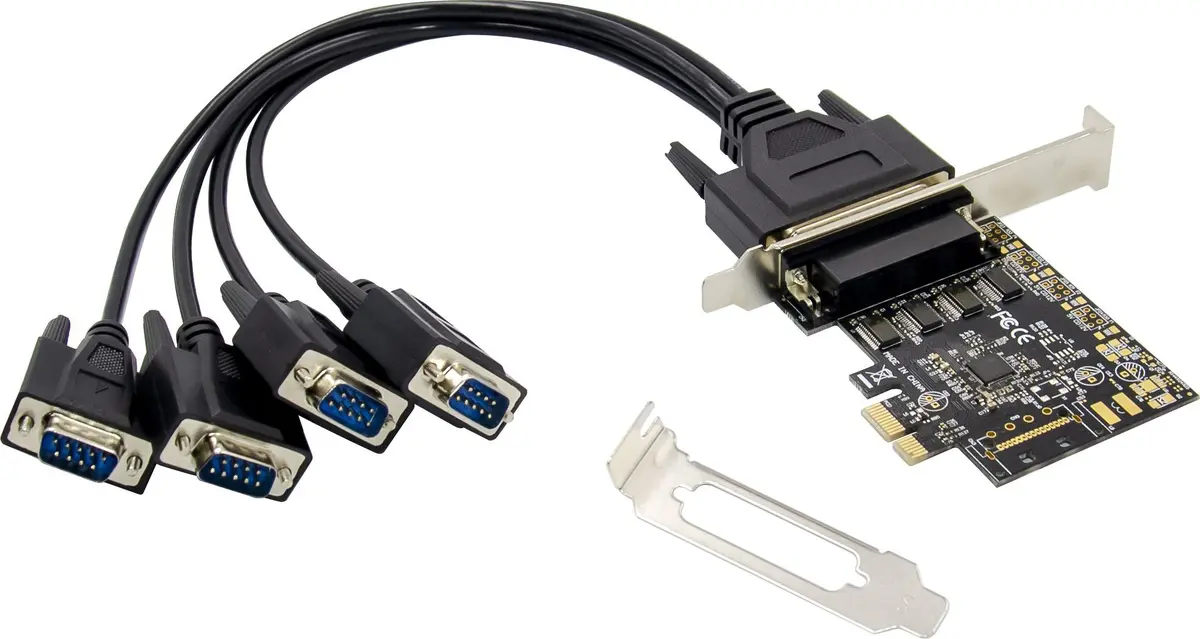 4-портовая DB9 RS232 Serial PCIe карта Conceptronic EMRICK12B Photo 4