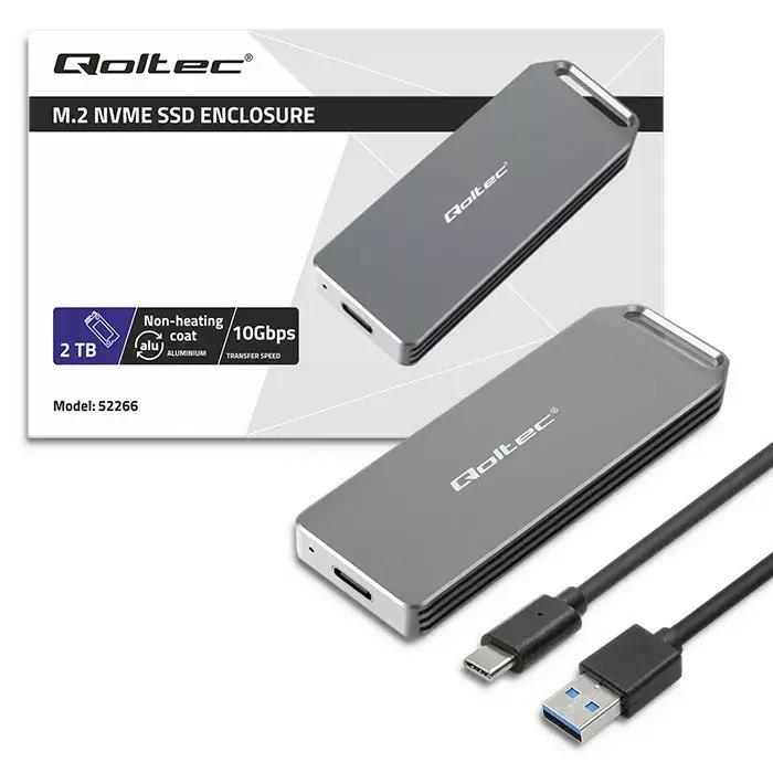 M.2 NVMe korpuss QOLTEC 52266 Photo 3