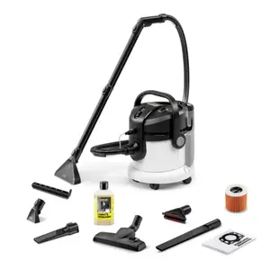 Bungu putekļsūcējs Karcher SE 4 Plus Special — sausai un mitrai tīrīšanai, 1000 W, 4 L tvertnes, 6 m vads, mājas, dzeltens/melns