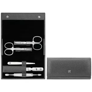 Zwilling Classic Inox ceļojumu komplekts - pelēks ādas futrālis, 5 daļas - pelēks