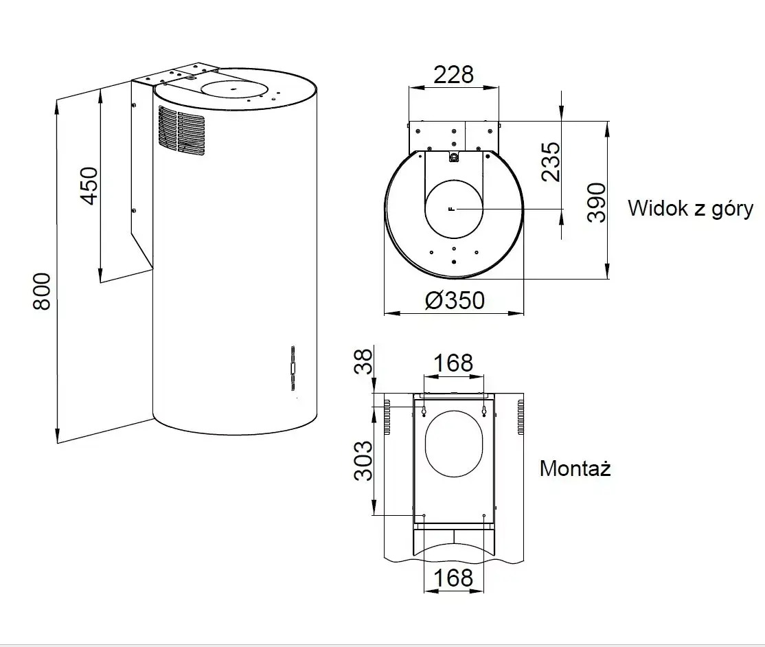 Настенная вытяжка MAAN Elba 2 W835 золотой глянец Photo 3