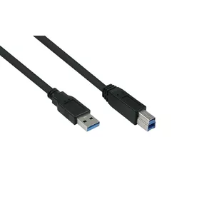 USB cable Alcasa UK30P-AB-005S 0.5m USB 3.2 Gen 1 USB A B Black
