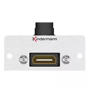 HDMI Socket Outlet Kindermann 90° Grey Black