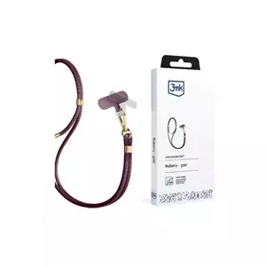 Phone lanyard 3MK EasyClip Elite Mulberry gold – adjustable strap with clip for smartphones