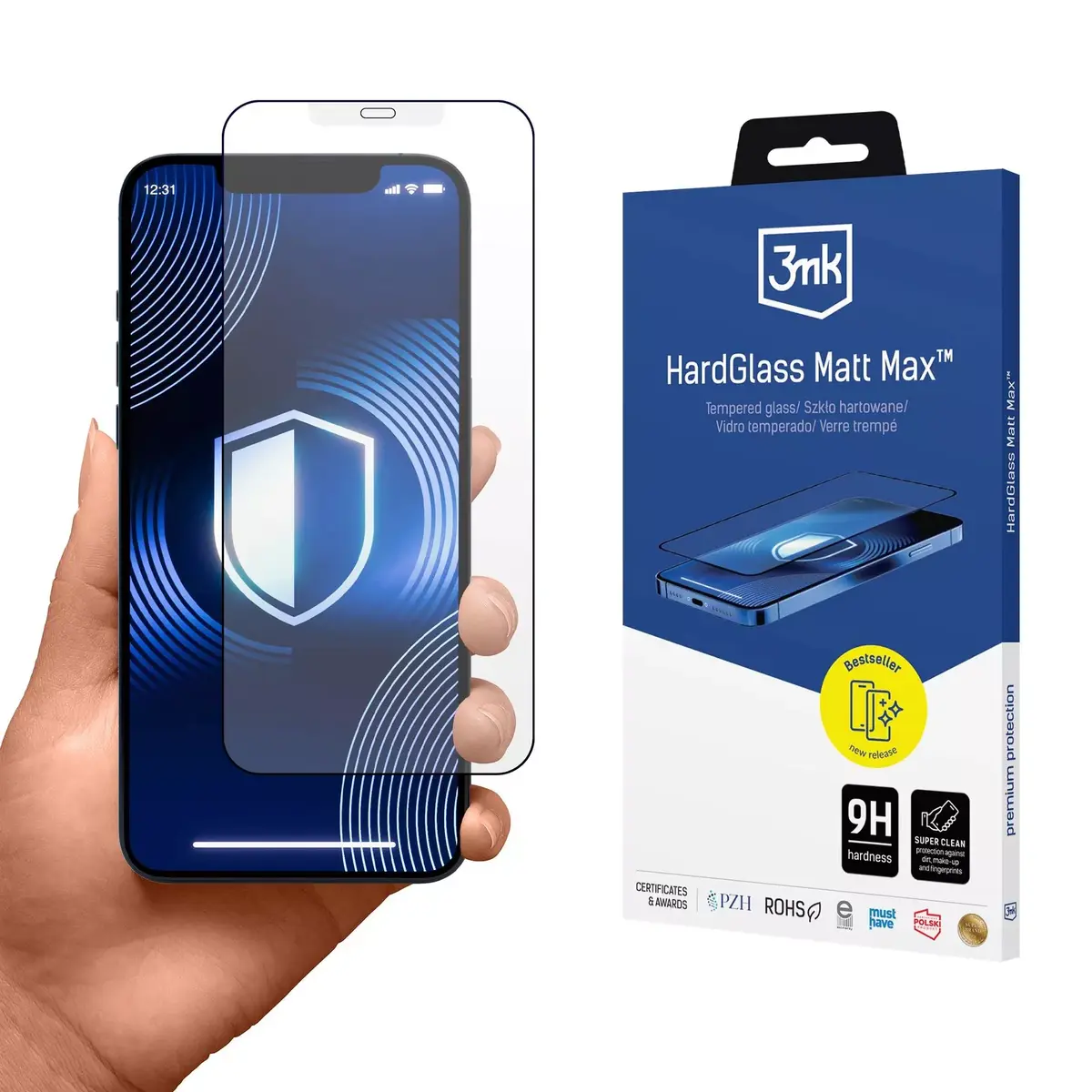 3MK HardGlass Matt Max ekrāna aizsargplēve Apple iPhone 12 iPhone 12 Pro Photo 2